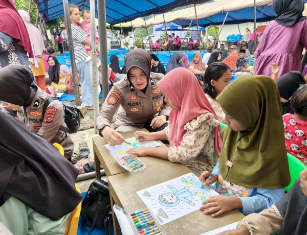Trauma Healing Polri Dukungan Psikologis bagi Anak Korban Banjir Bandang di Padang Pariaman