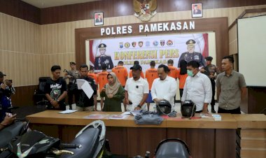 Polres-Pamekasan-Berhasil-Ungkap-Curanmor,-Tersangka-Pasutri-dan-Penadah-Diamankan