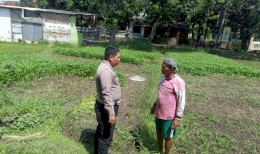 Polsek-Sukodono-Dukung-Upaya-Warga-Gelorakan-Ketahanan-Pangan-Sayur-Kangkung