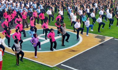 Soliditas-Polda-Jatim-Bersama-TNI-dan-Forkopimda-Olahraga-Bersama-Sambut-Hari-Bhayangkara-ke--79